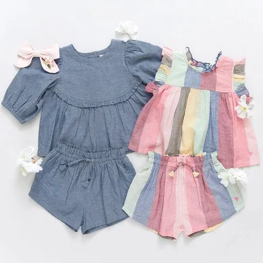 Mädchen Rowan Top - Chambray