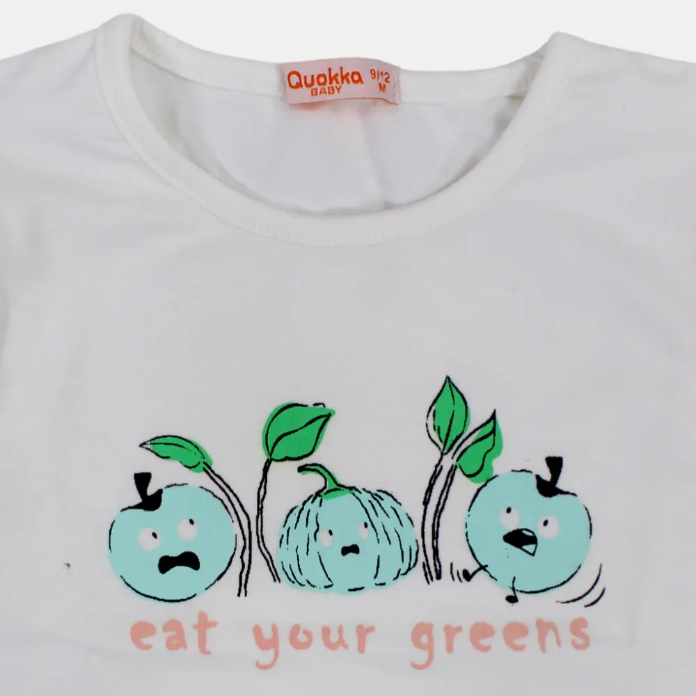 Mädchen Kurzarm Baumwoll-T-Shirt mit 