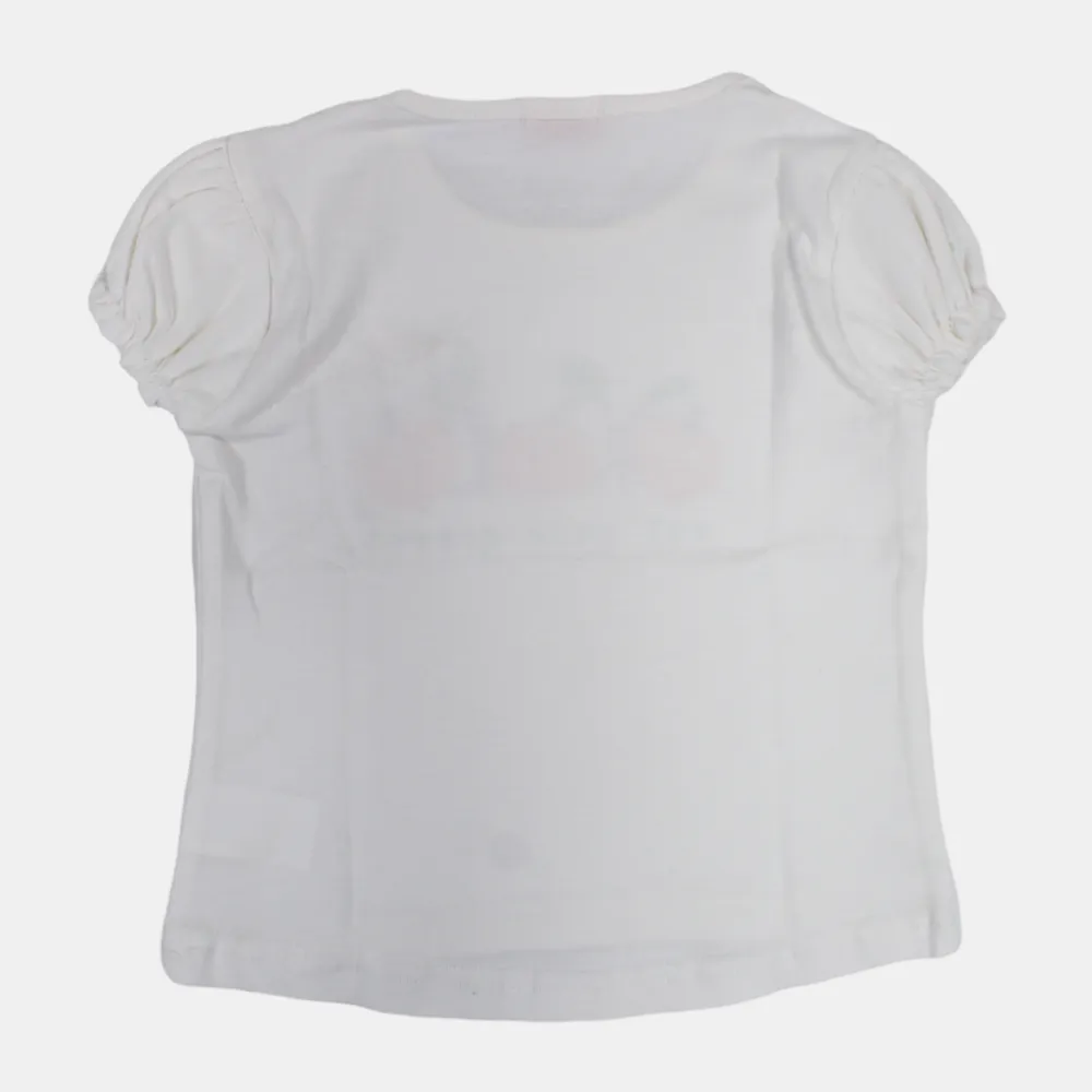 Mädchen Kurzarm Baumwoll-T-Shirt mit 