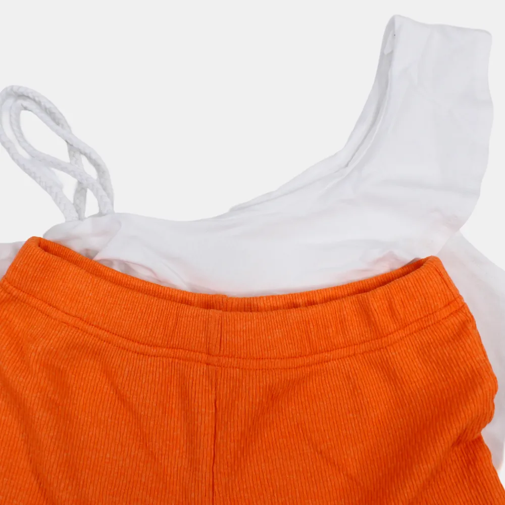Mädchen ärmelloses Baumwoll-2-teiliges Outfit-Set