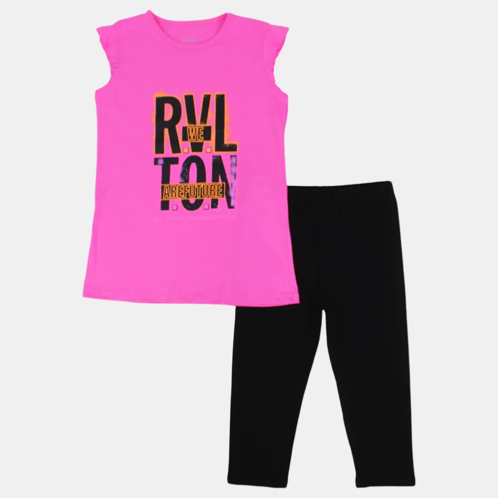 Mädchen ärmelloser Baumwoll-Pyjama-Set