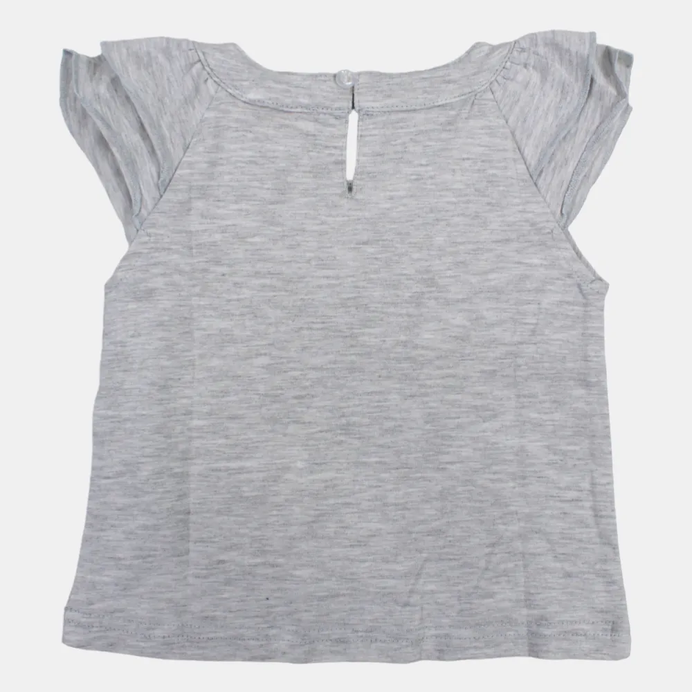 Mädchen ärmelloses Baumwoll-T-Shirt mit lustigem Haus-Design