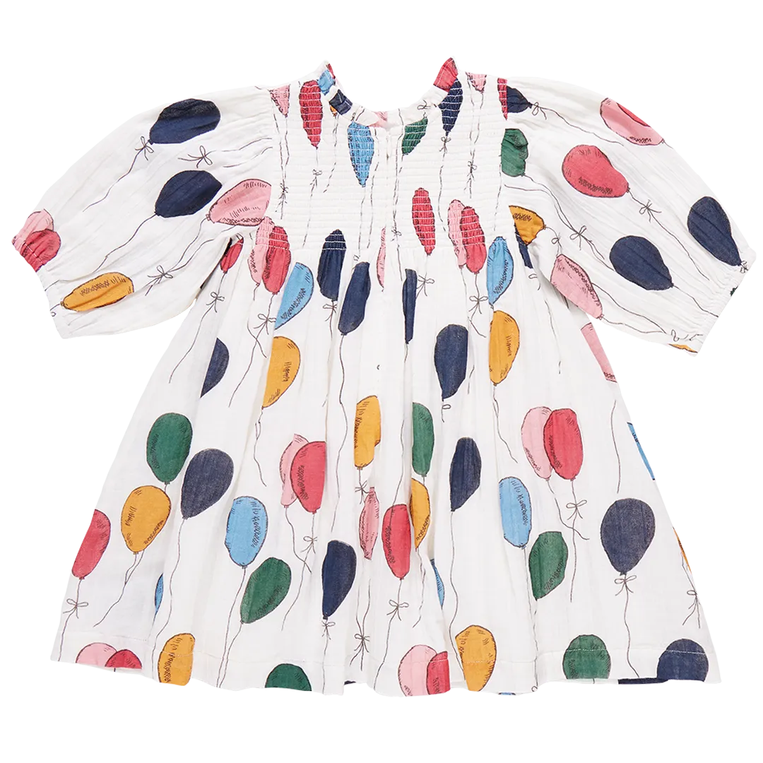 Stevie-Kleid für Mädchen mit Ballonbündeln