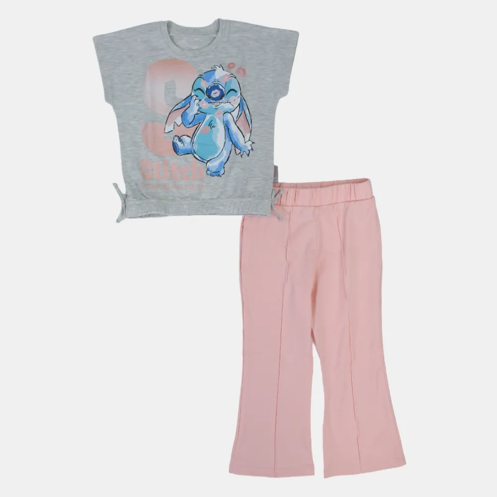 Mädchen Stitch Kurzarm-Baumwoll-Pyjama-Set
