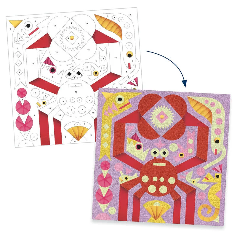 Leuchtendes Buntes Sand-Kunst-Set