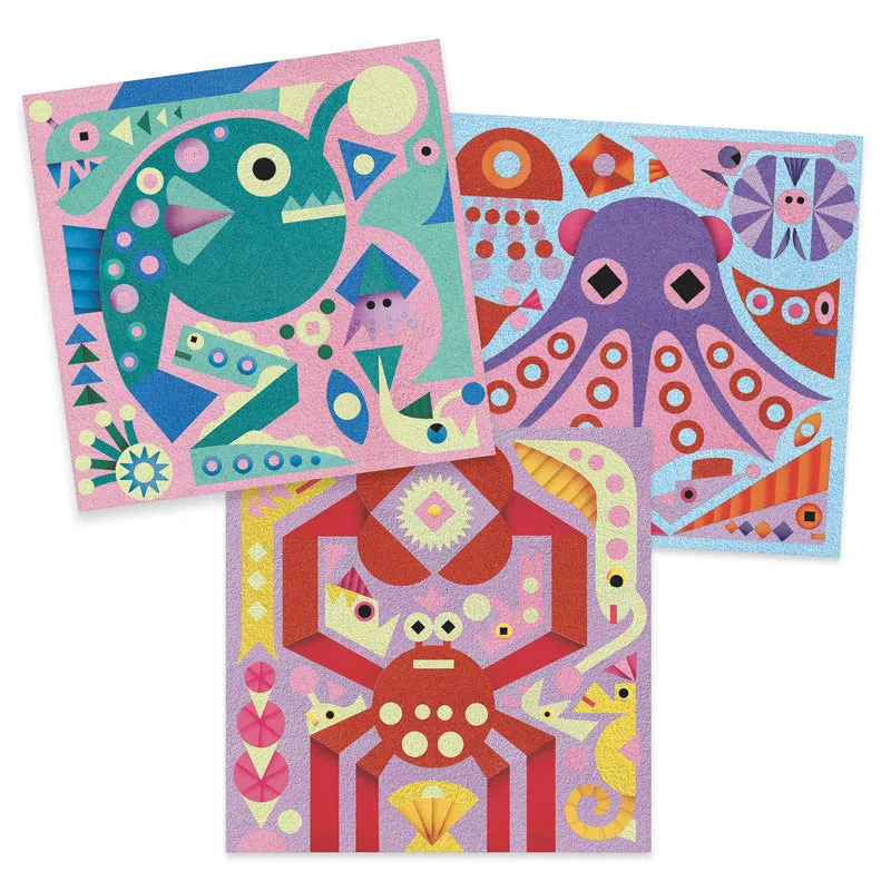 Leuchtendes Buntes Sand-Kunst-Set