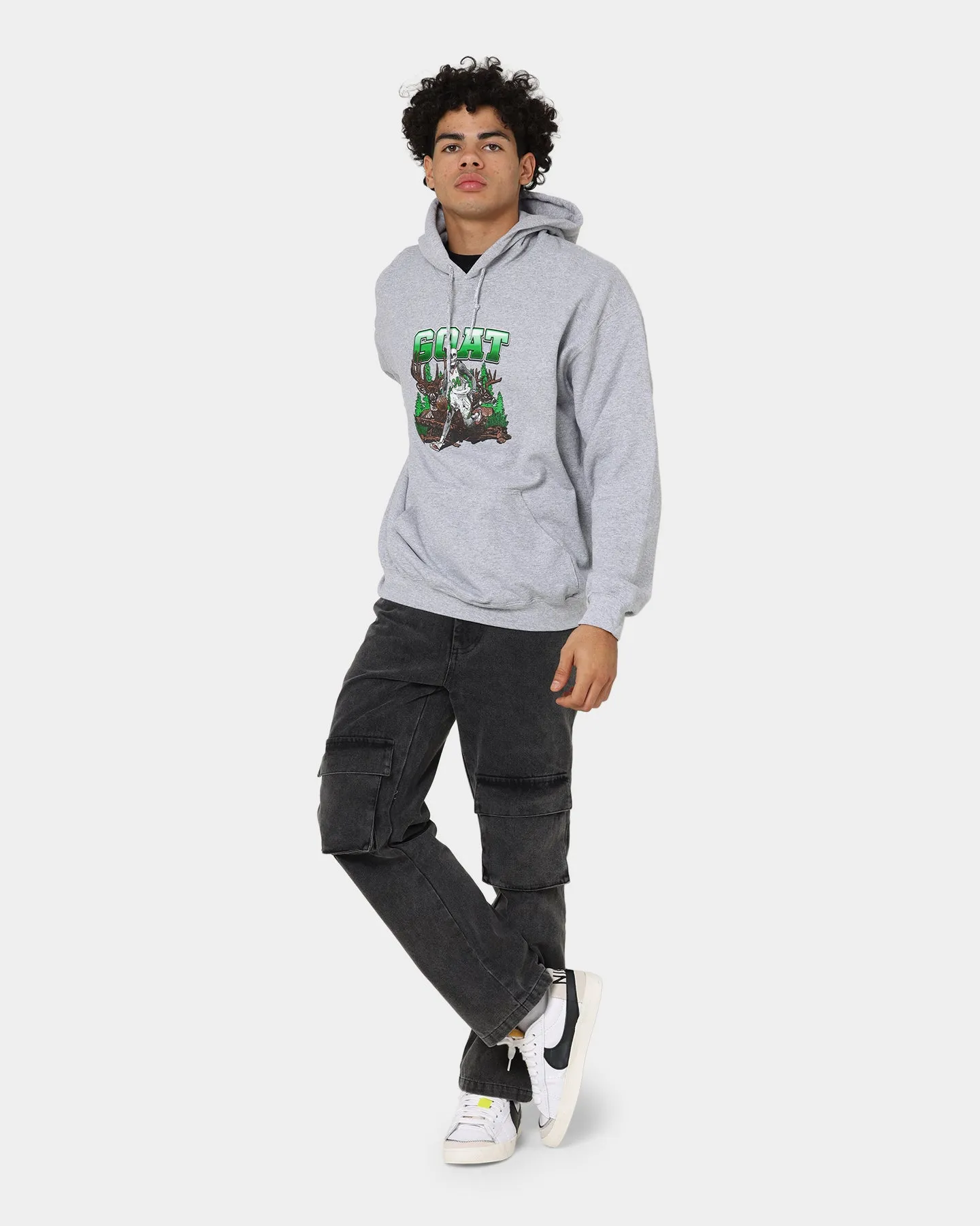 Goat Crew Buck Hunter Kapuzenpullover Grau