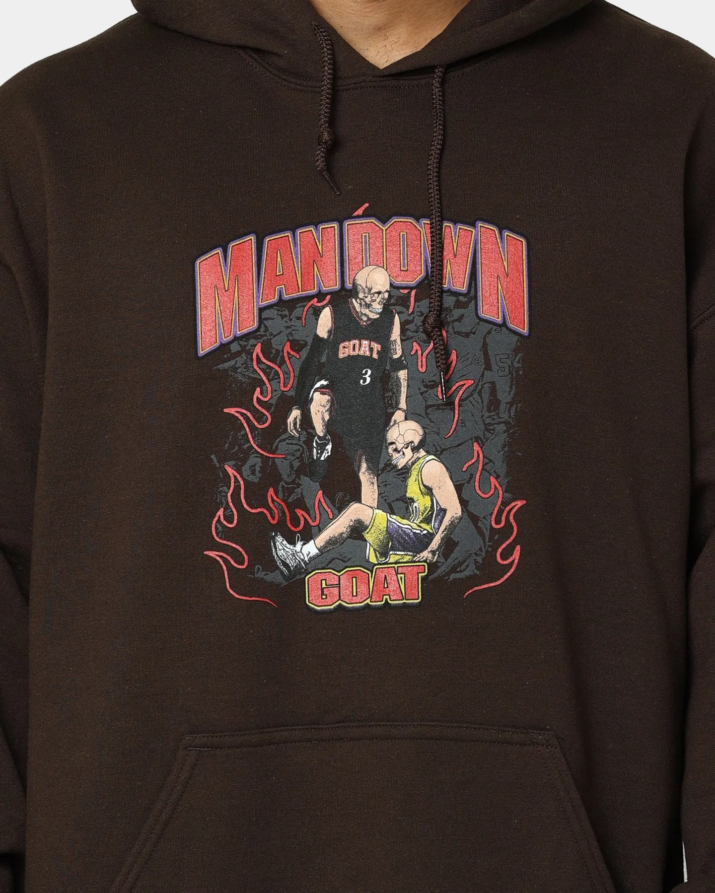Goat Crew Man Down Hoodie Braun