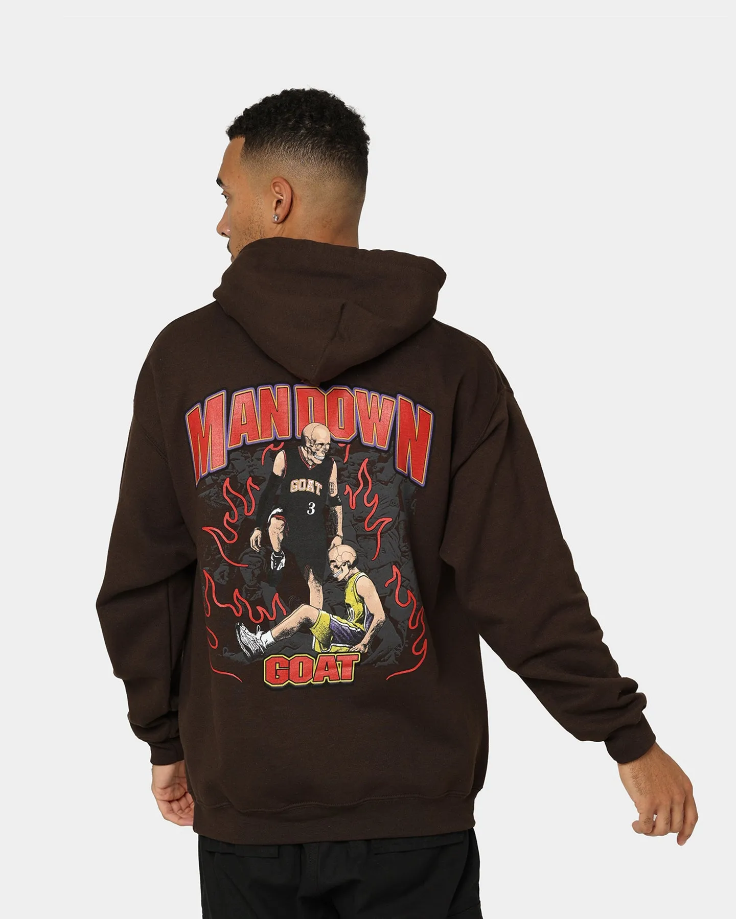 Goat Crew Man Down Hoodie Braun