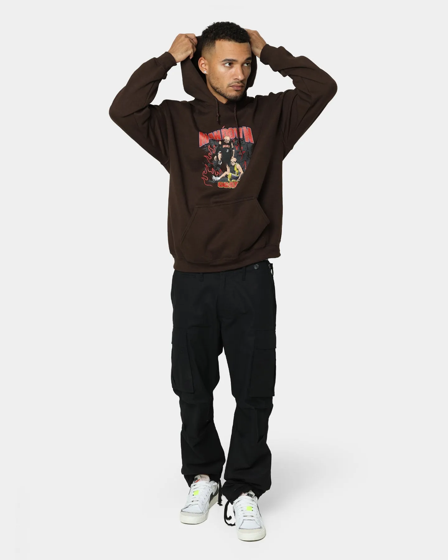 Goat Crew Man Down Hoodie Braun