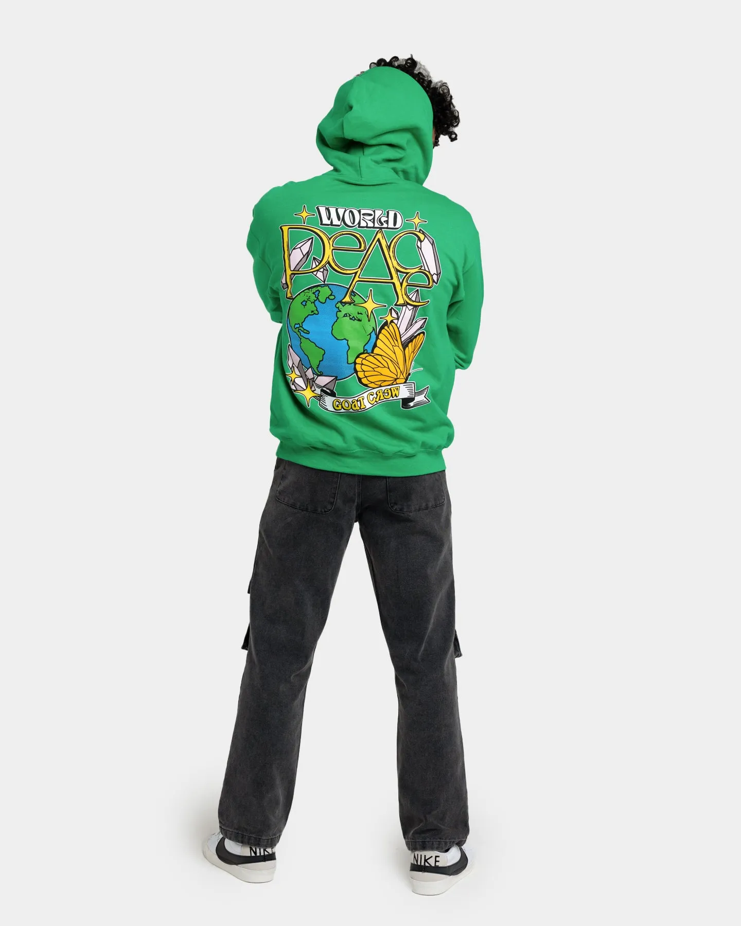 Goat Crew Weltfrieden Hoodie Grün