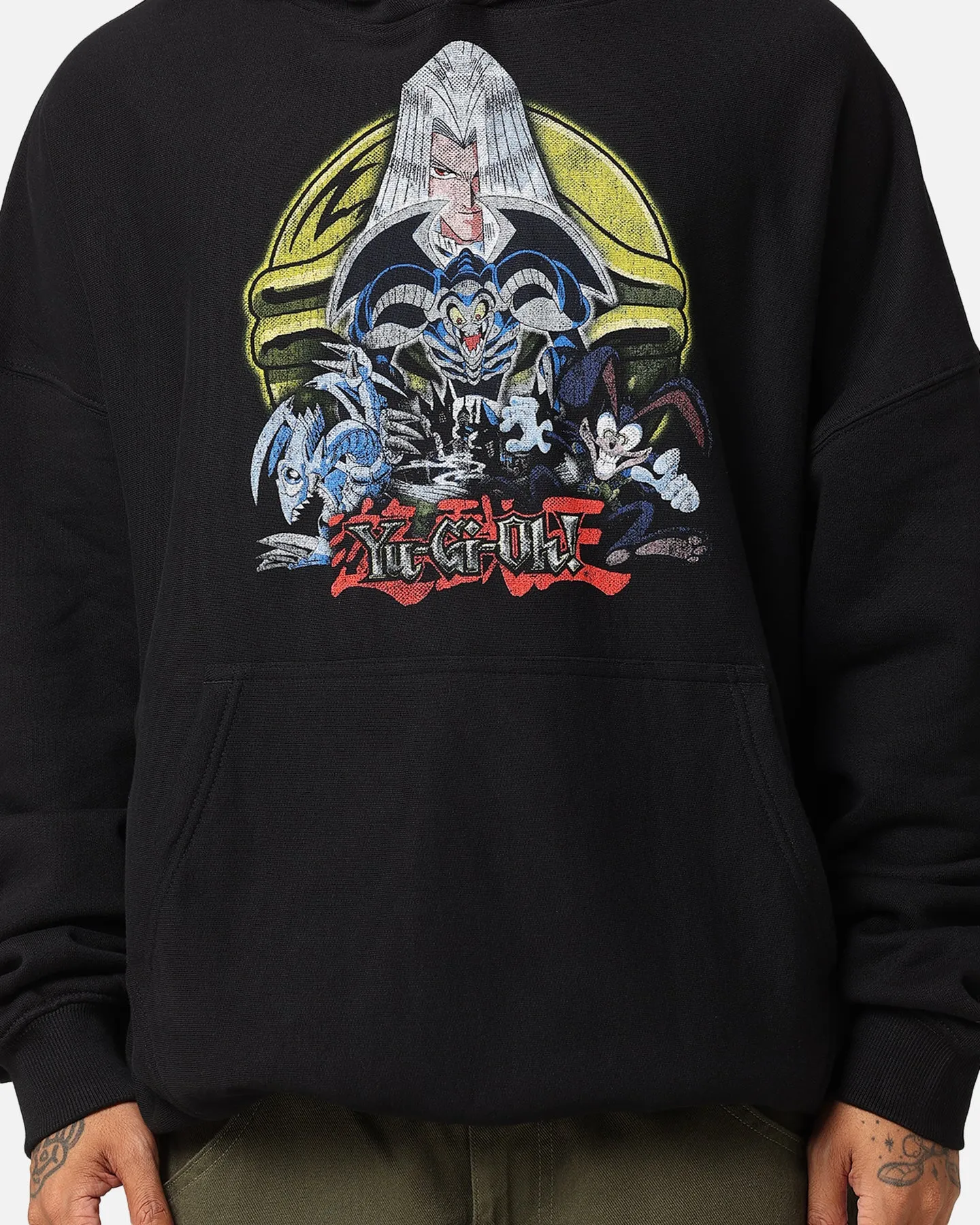 Goat Crew X Yu-Gi-Oh! Pegasus Premium Kapuzenpullover Schwarz