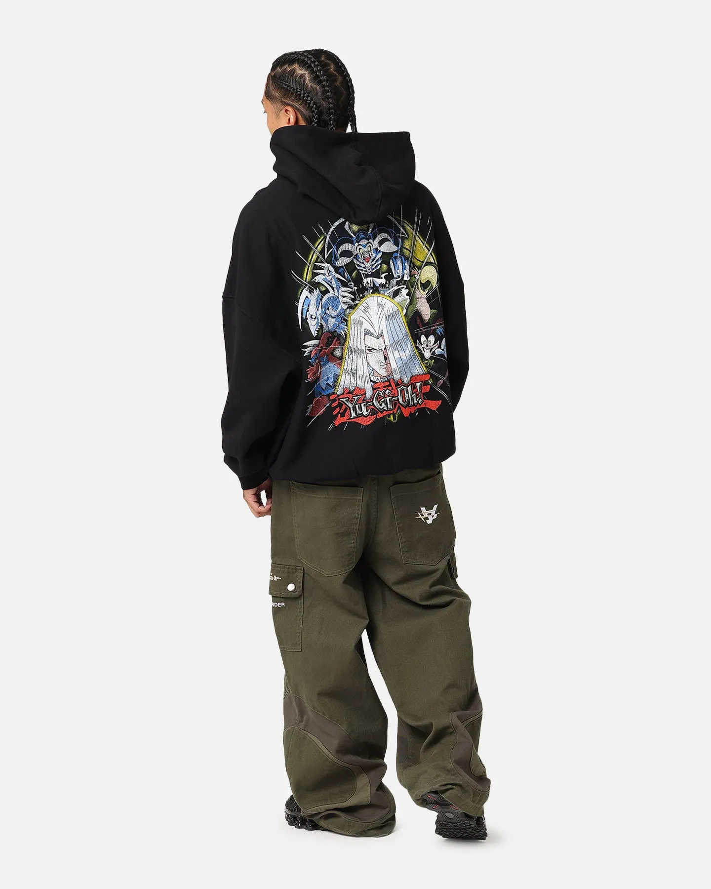 Goat Crew X Yu-Gi-Oh! Pegasus Premium Kapuzenpullover Schwarz