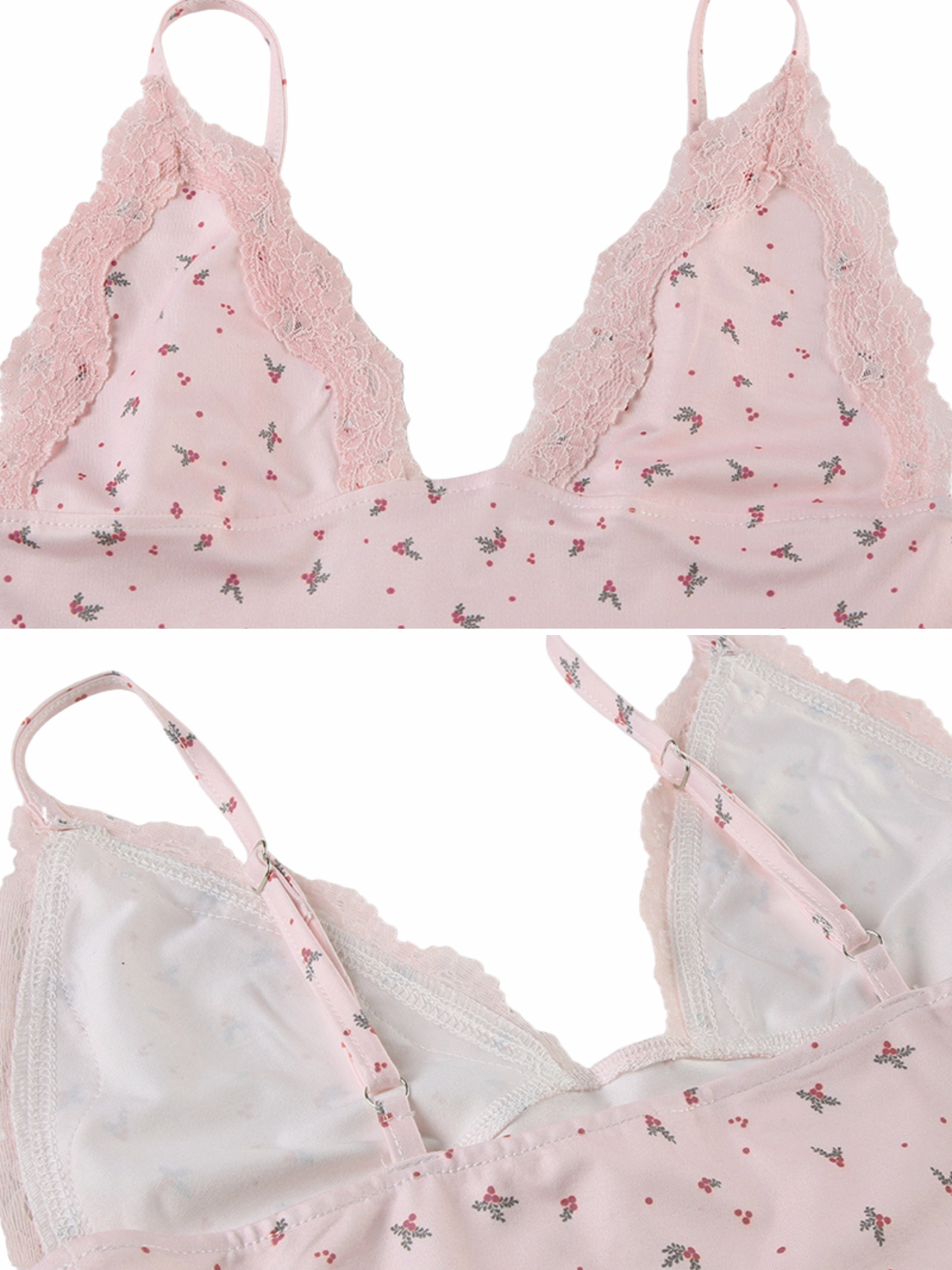 Gracy Lace Trim Pajama Set