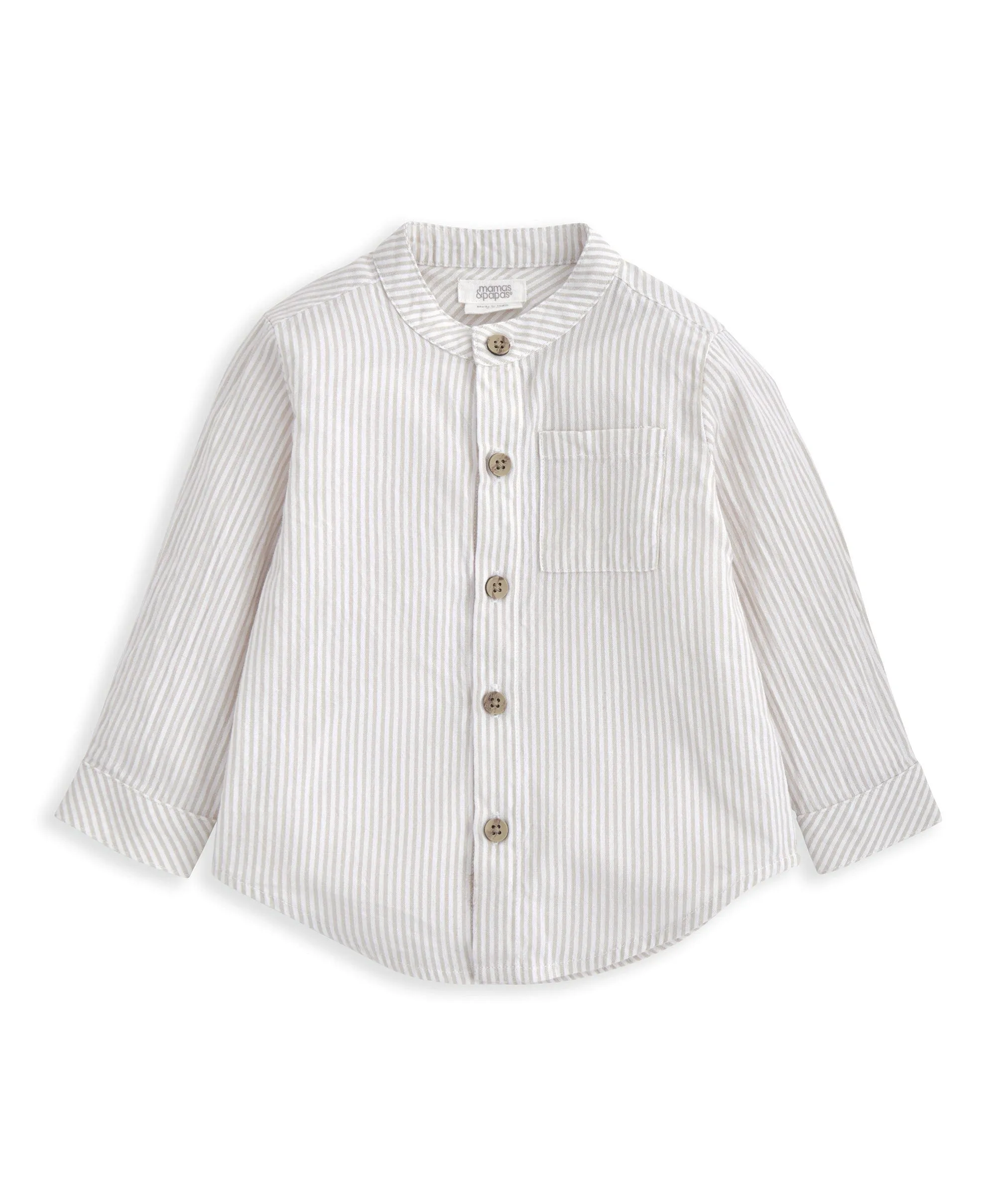 Großvater-Kragen Hemd & Shorts Set (2-teilig)