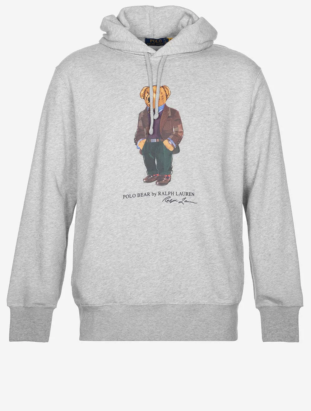 Grafik-Fleece-Pullover Grau