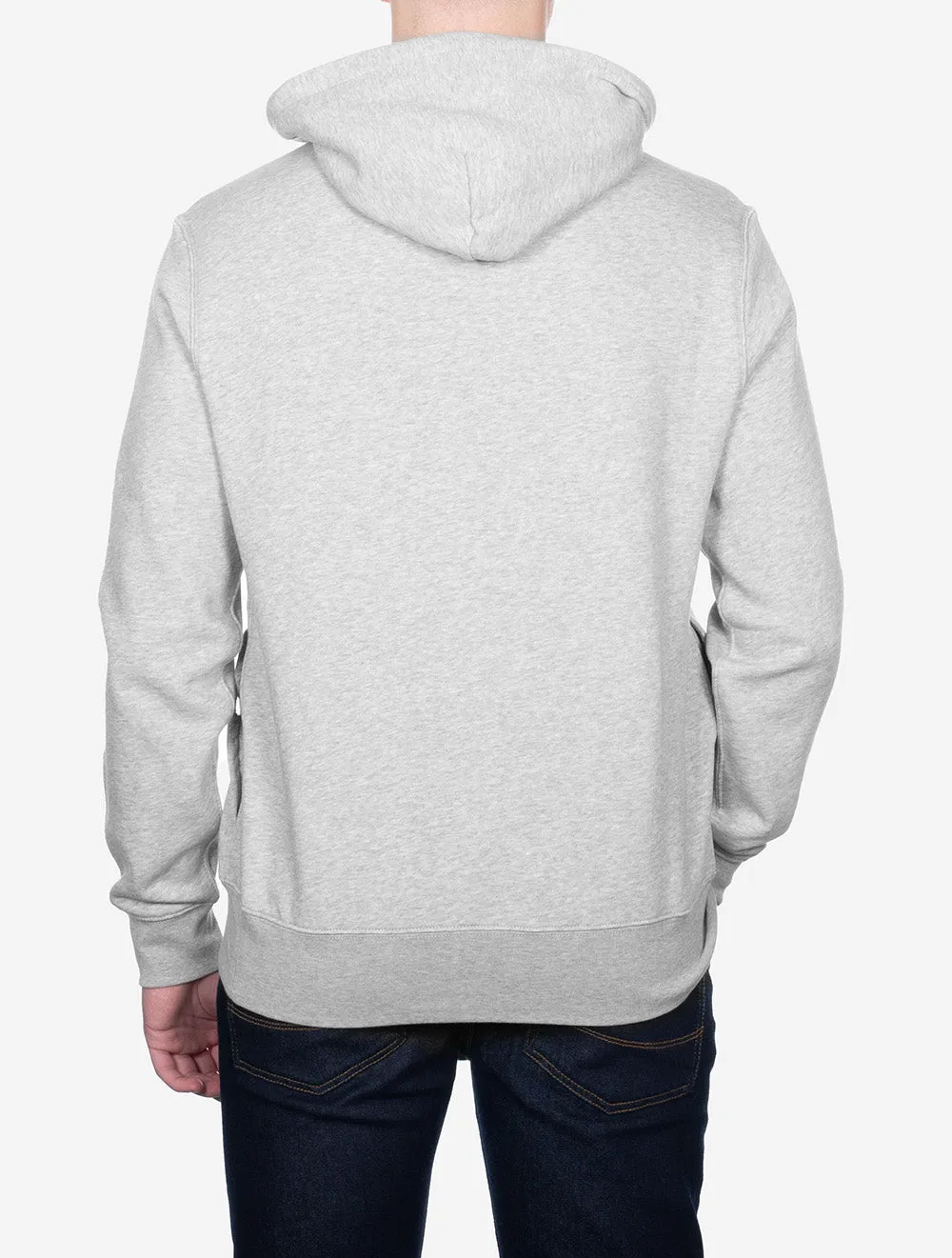 Graphik-Fleece-Hoodie Grau