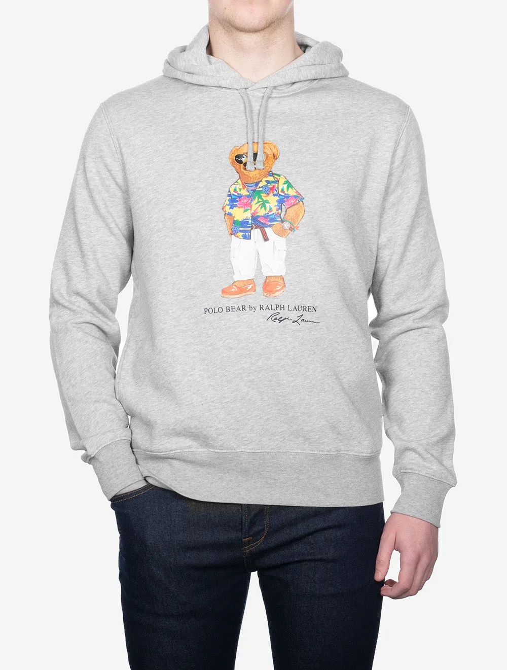 Graphik-Fleece-Hoodie Grau
