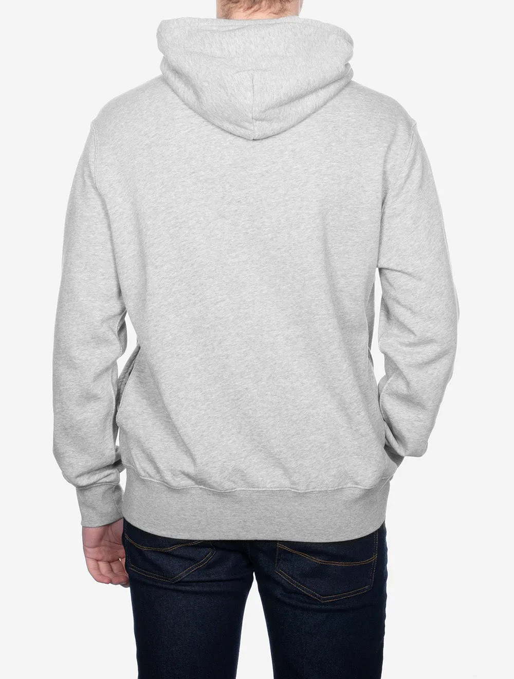 Grafik-Fleece-Pullover Grau
