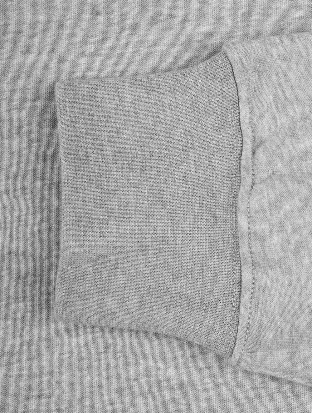 Grafik-Fleece-Pullover Grau