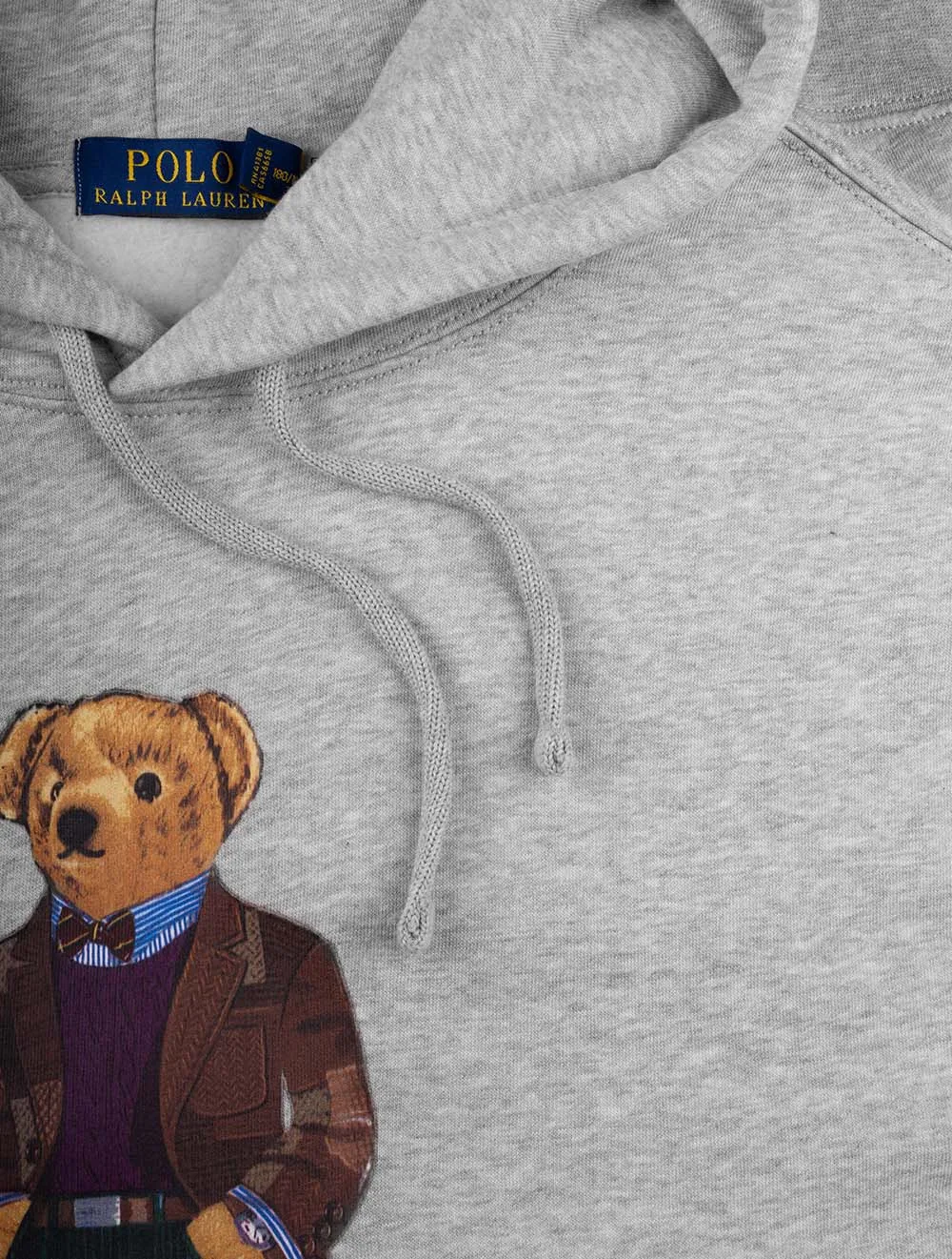 Grafik-Fleece-Pullover Grau