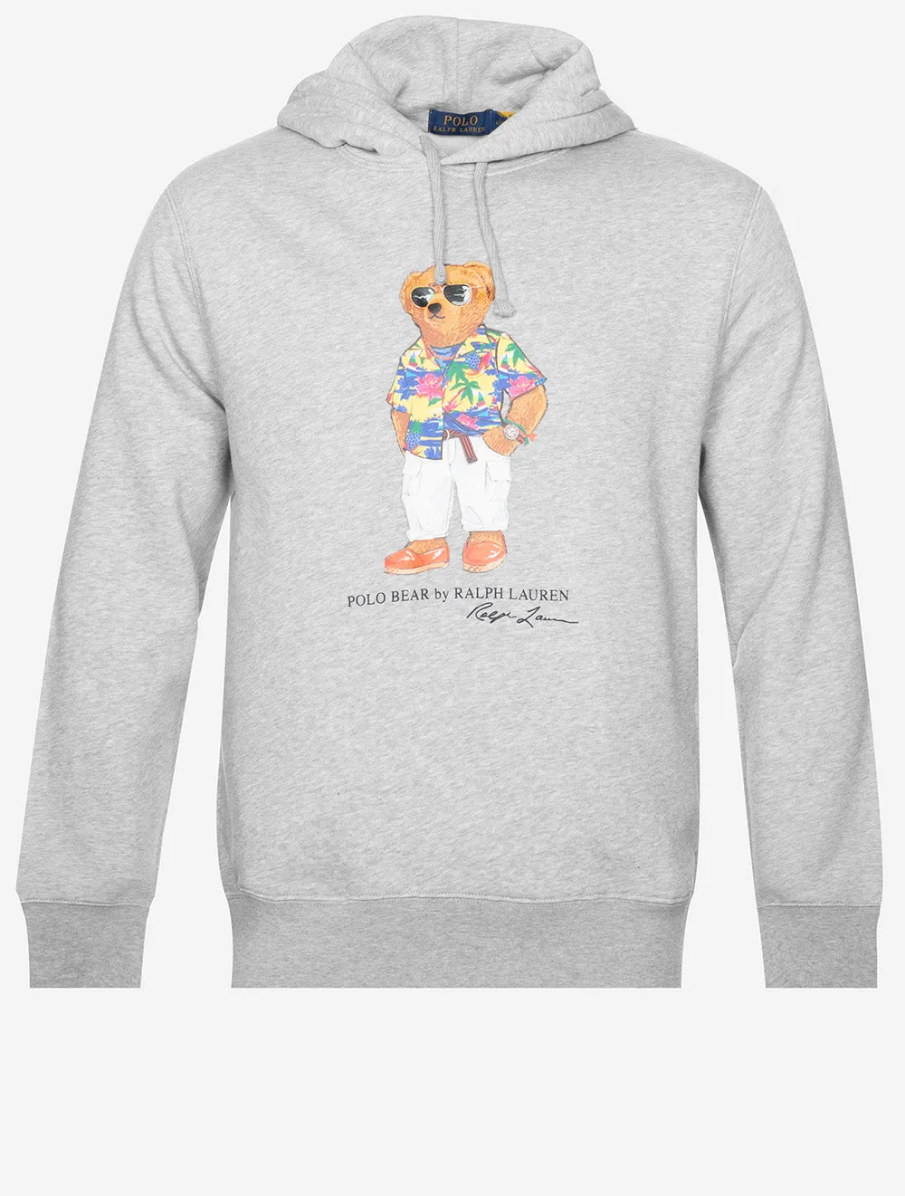 Graphik-Fleece-Hoodie Grau