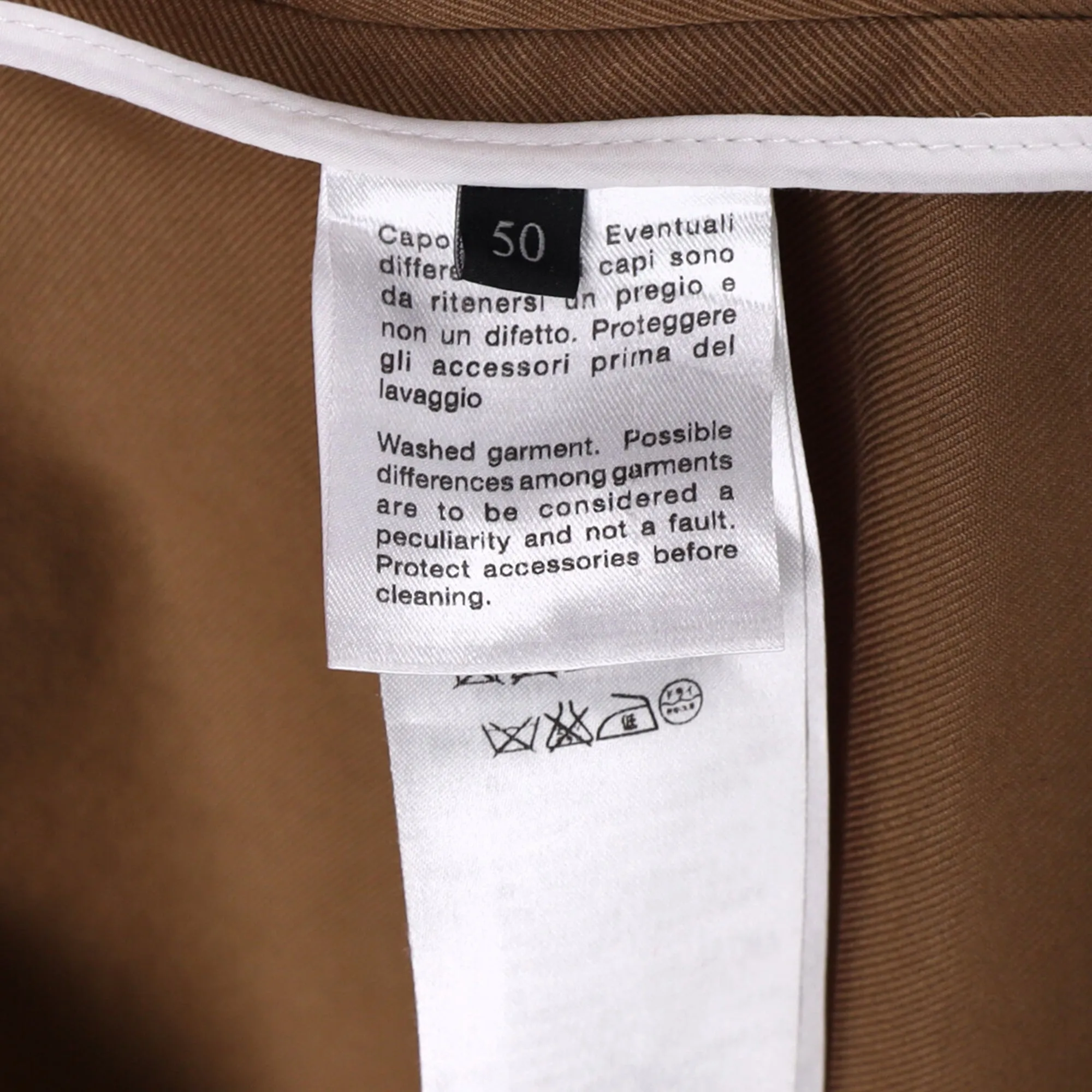 Gucci Militär Einreihiger Blazer mit Taschen in Brauner Baumwolle