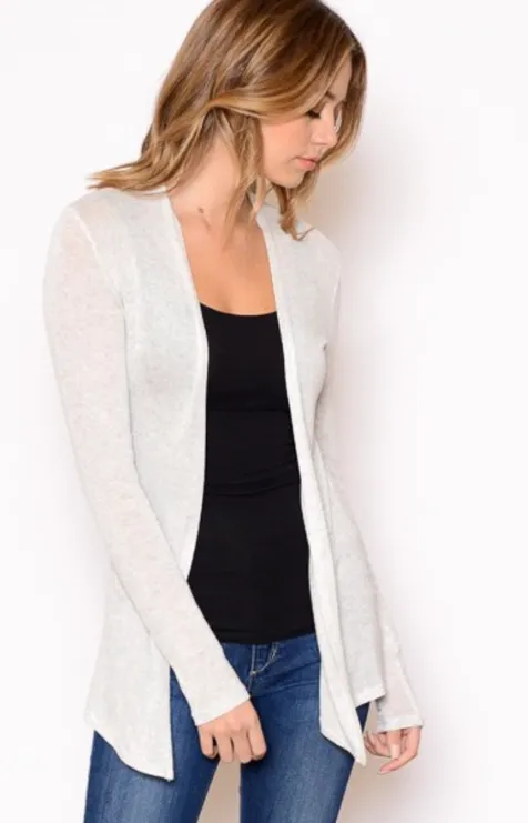Hailey Basic Strick Cardigan durchsichtig - Schlussverkauf 20% Rabatt im Warenkorb