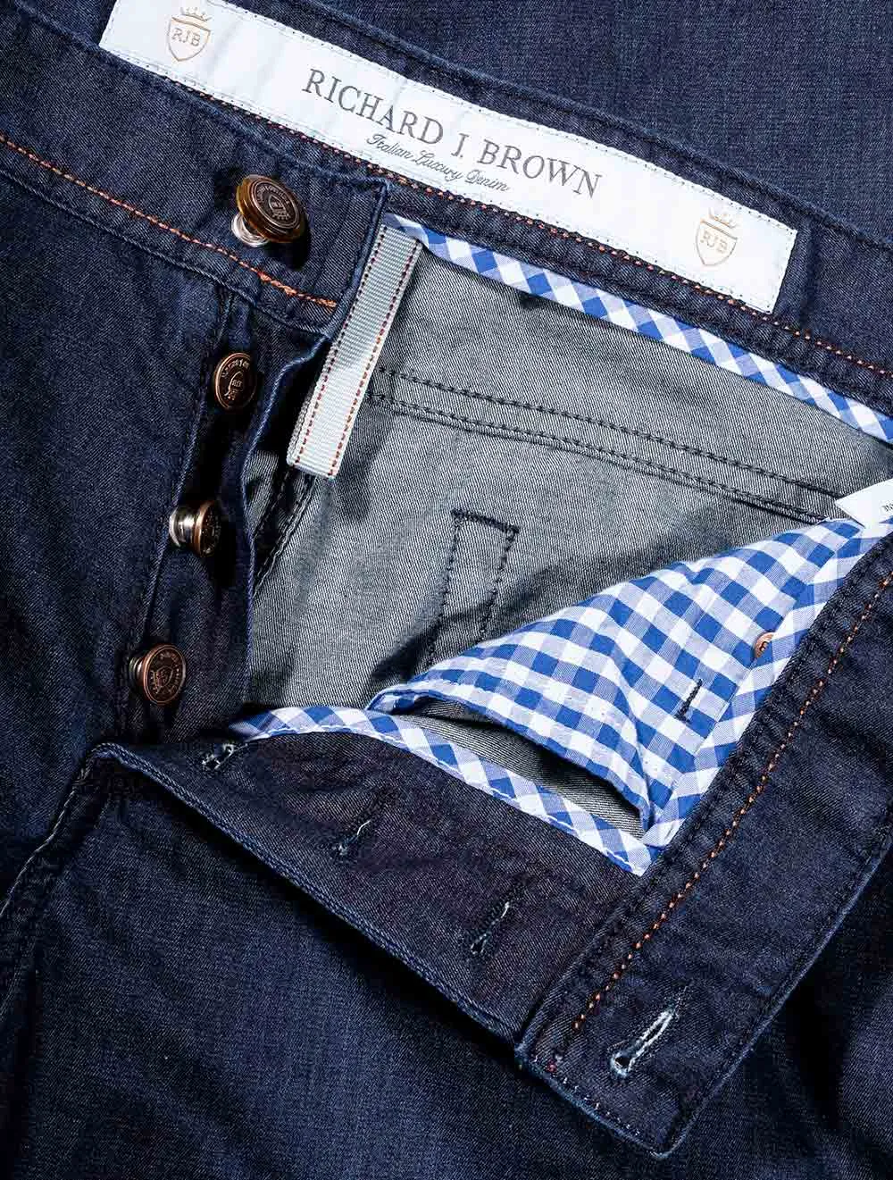 Handgenähte Jeans Navy