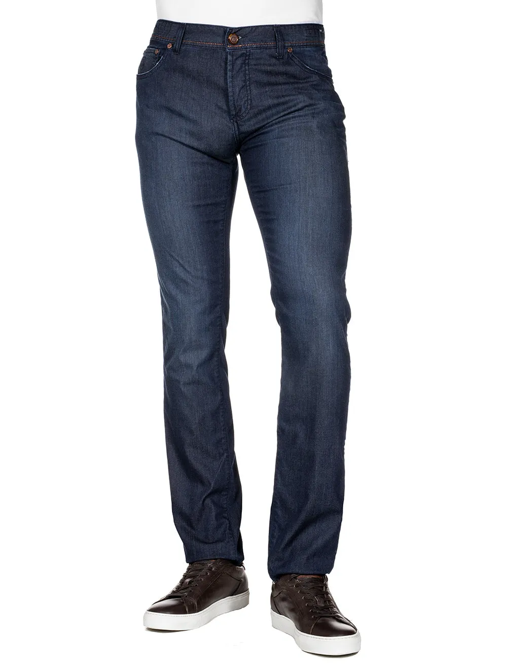 Handgenähte Jeans Navy