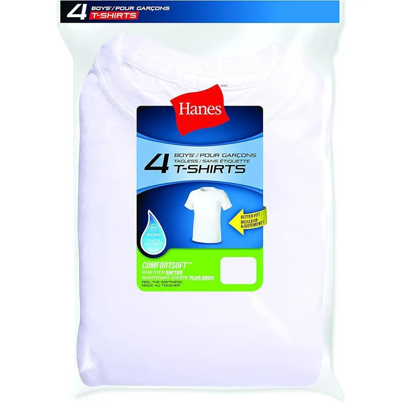 Hanes Jungen Tagless Crew T-Shirt - 4er Pack Babykids Hanes