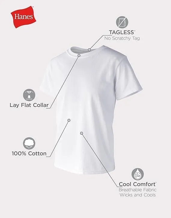 Hanes Jungen Tagless Crew T-Shirt - 4er Pack Babykids Hanes