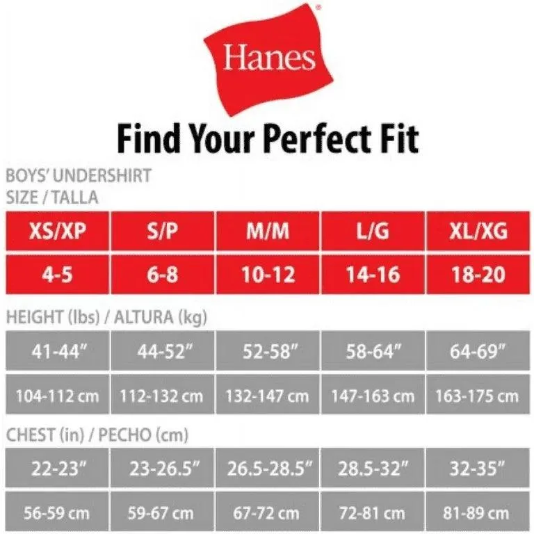 Hanes Jungen Tagless Crew T-Shirt - 4er Pack Babykids Hanes