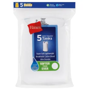 Hanes Boys Tagless Tank Tops - 5pk Babykids Hanes