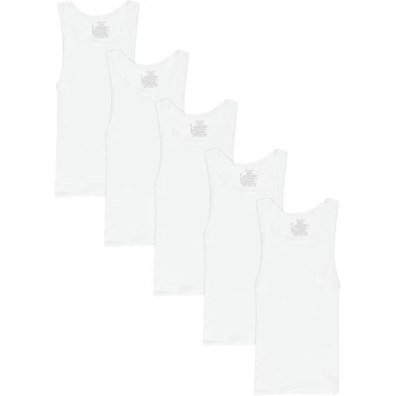 Hanes Jungen ärmellose Tanktops ohne Aufnäher - 5er Pack Babykids Hanes