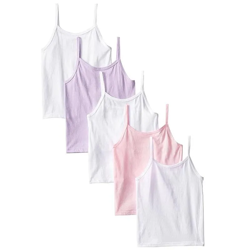 Hanes Mädchen Super Weiche Unterhemden - 5er Pack Babykids Hanes