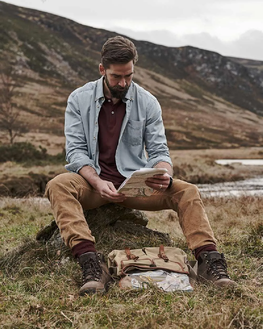 Hoggs of Fife Archerfield Denim-Hemd Hoggs of Fife
