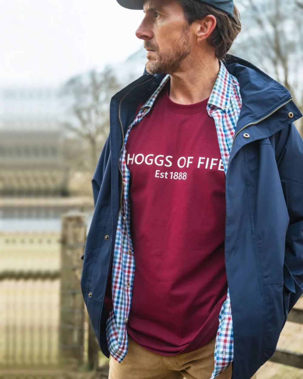 Hoggs of Fife Herren Canonbie Bedrucktes T-Shirt Hoggs of Fife