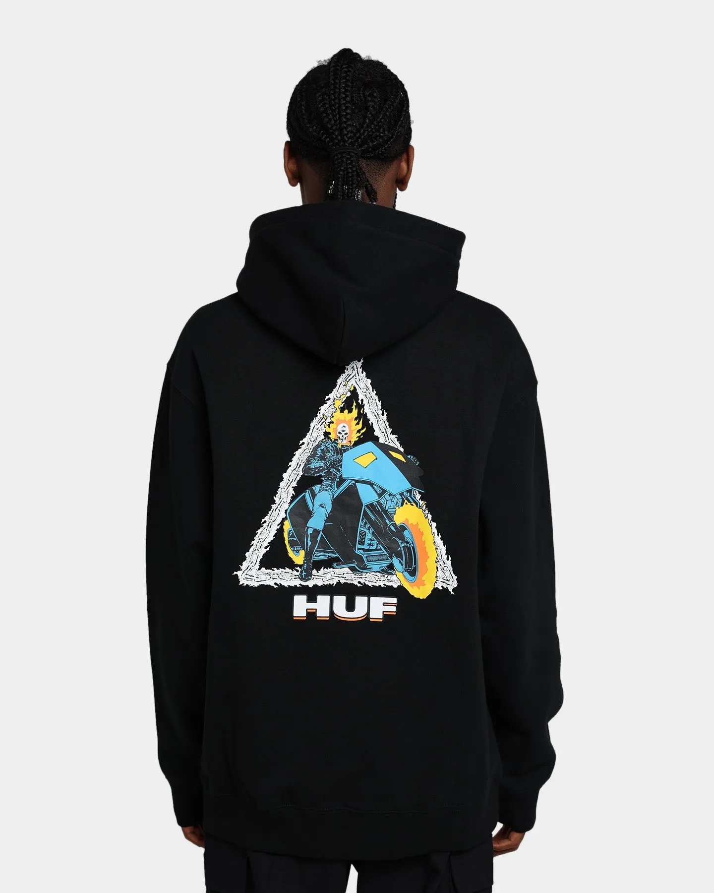 HUF X Marvel Ghost Rider TT Kapuzenpullover Schwarz