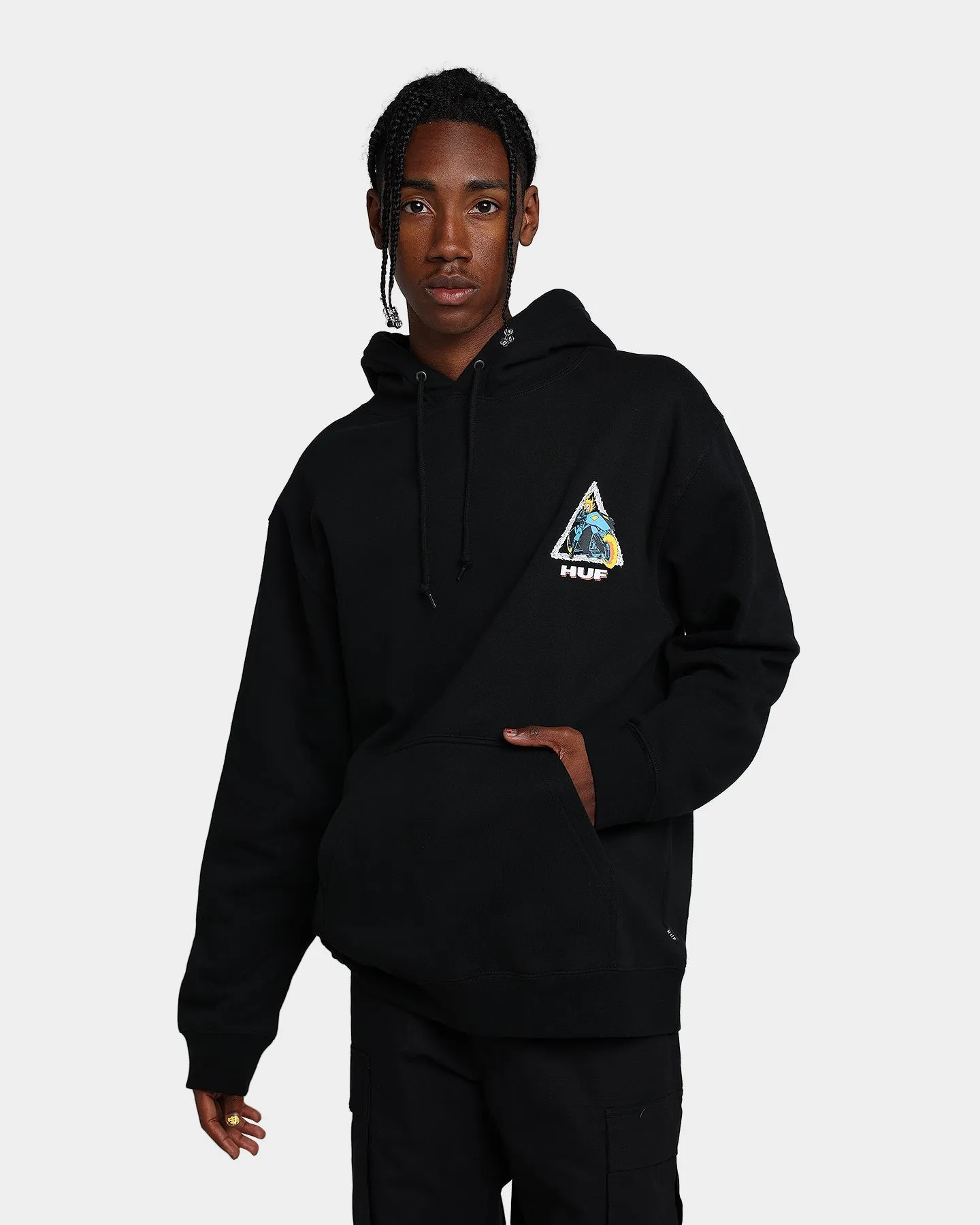 HUF X Marvel Ghost Rider TT Kapuzenpullover Schwarz