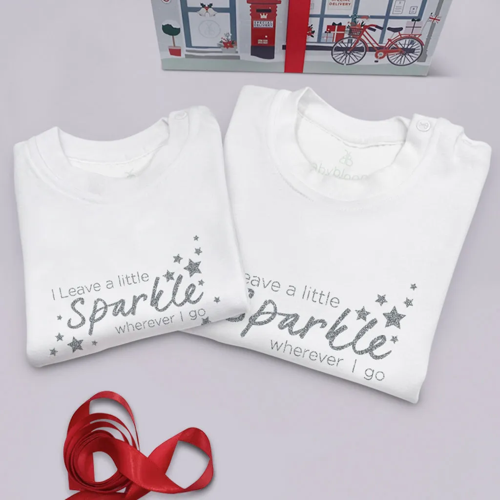 Ich hinterlasse ein wenig Glitzer… Kinder Weihnachts-T-Shirt