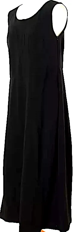 IVAN GRUNDAHL COPENHAGEN. Schwarzes ärmelloses Poly/Rayon langes Kleid