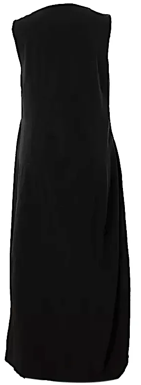 IVAN GRUNDAHL COPENHAGEN. Schwarzes ärmelloses Poly/Rayon langes Kleid