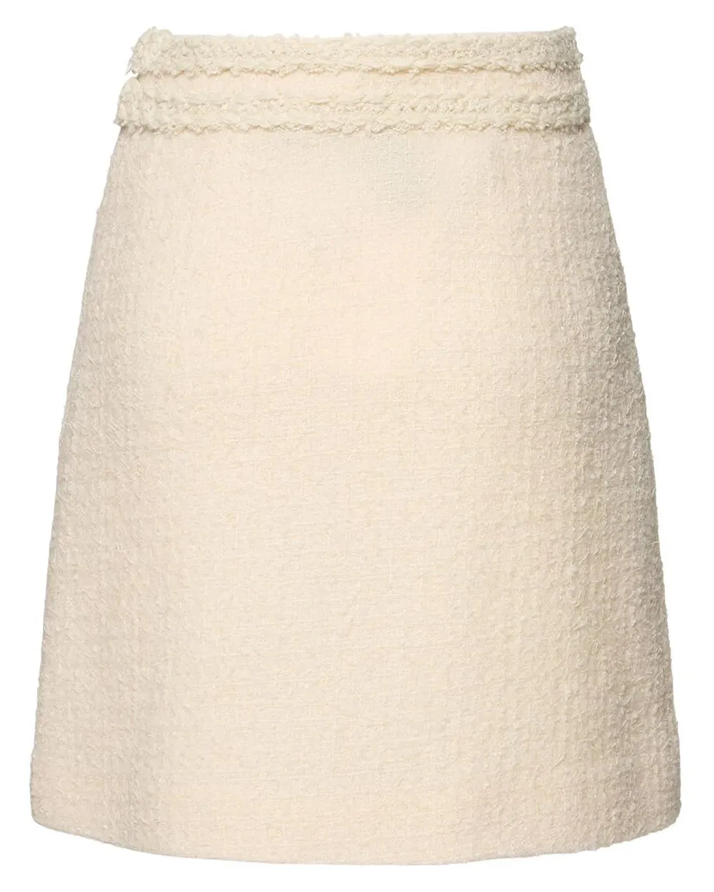 Elfenbein Bouclé Minirock