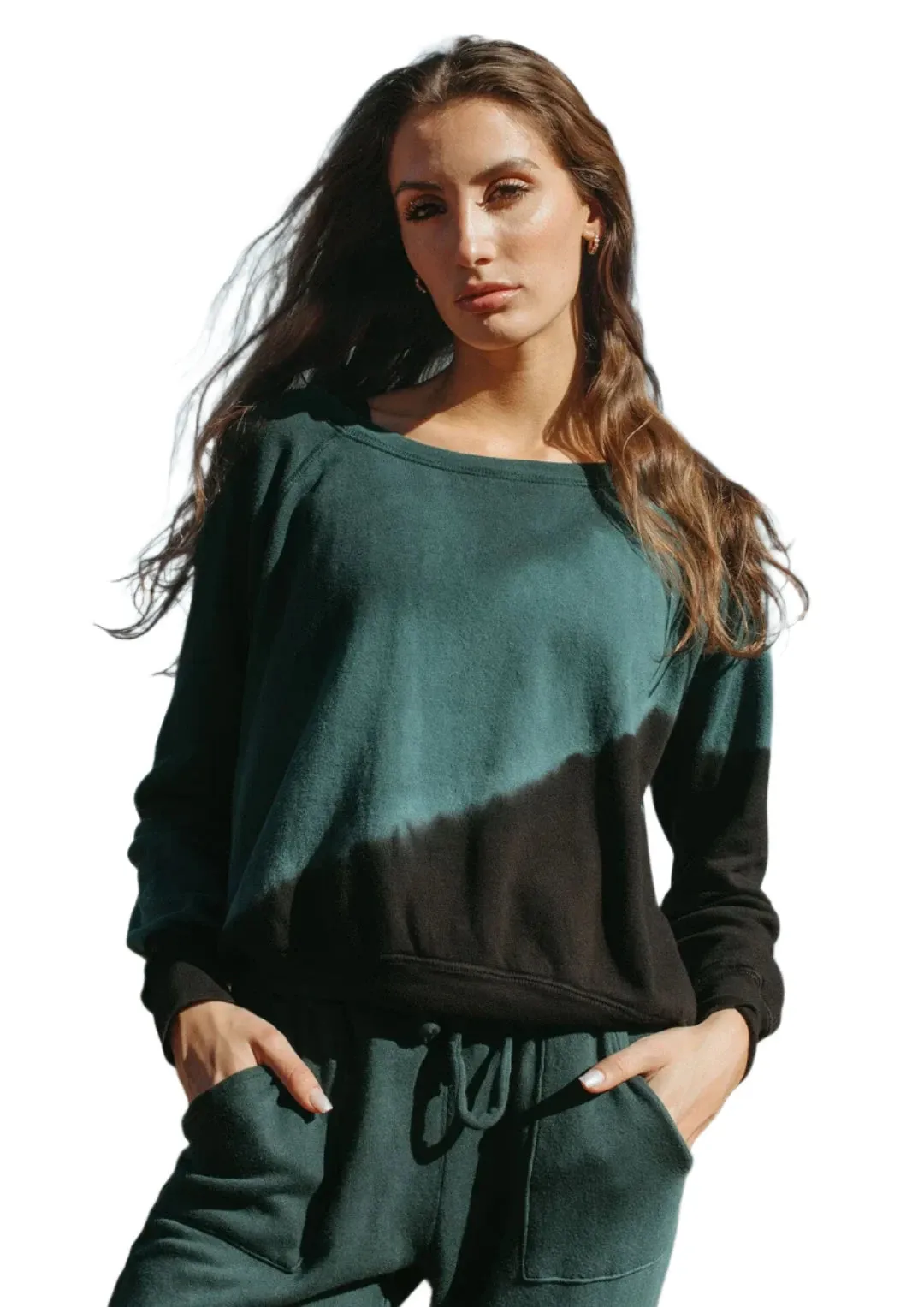 Jala Chill Pullover Sweatshirt Türkis Tie Dye