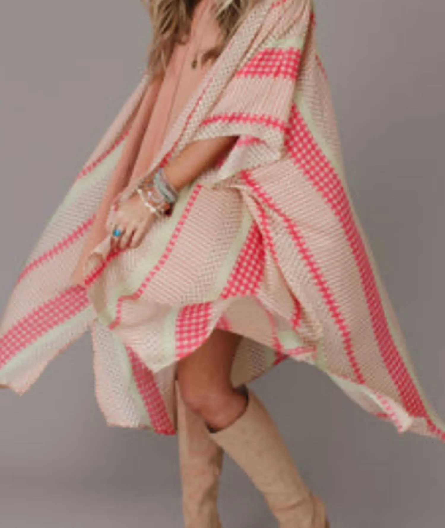 Janet Kimono in Rosa Multi