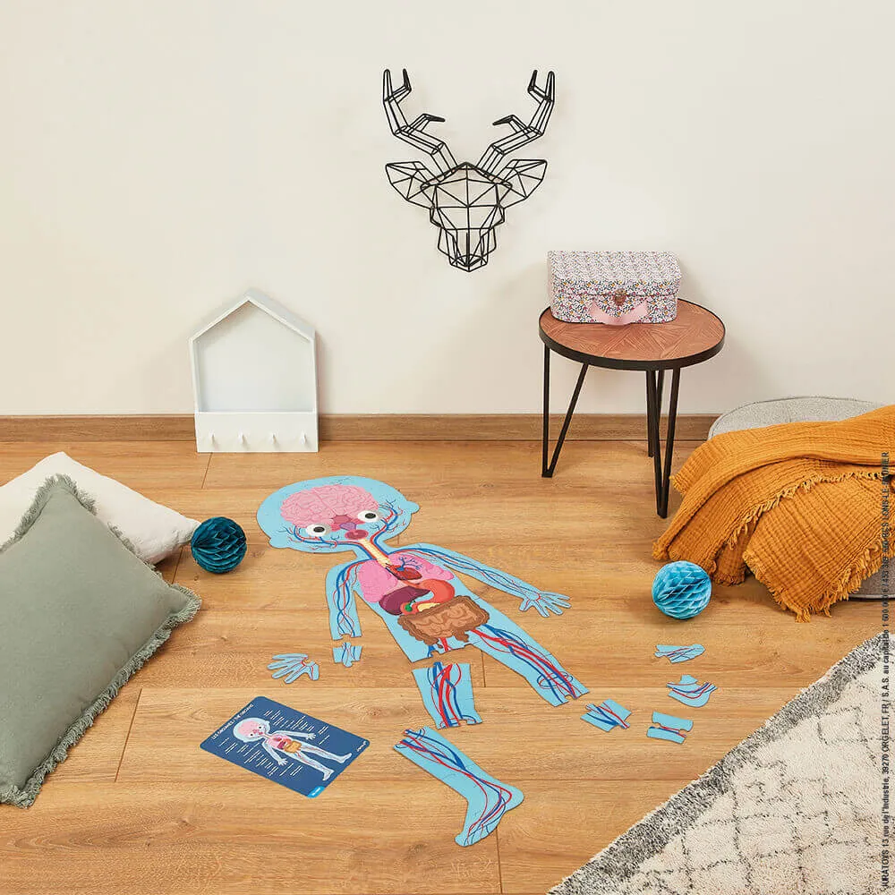 Janod - Set mit 4 Riesenpuzzles zur Entdeckung des menschlichen Körpers