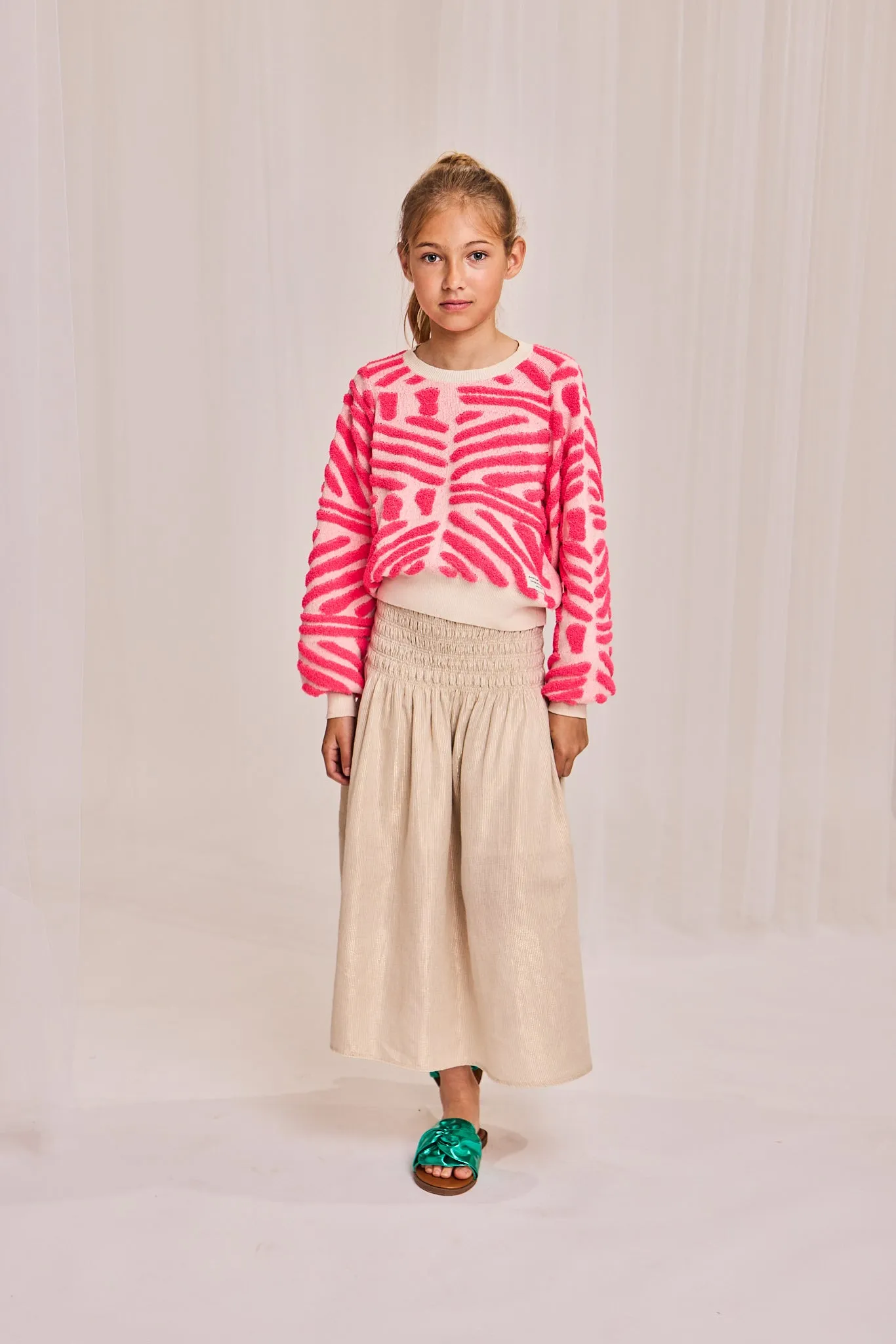 jess Rundhals Jacquard 000510 - Neonrosa Ao76 Kleidung Jungen Mädchen