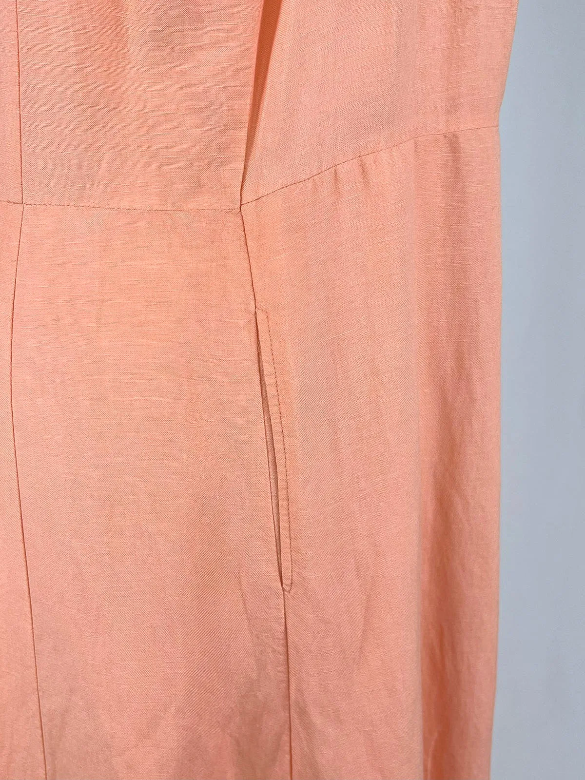 Jessica London Größe 24W Pfirsichfarbenes Leinenkleid