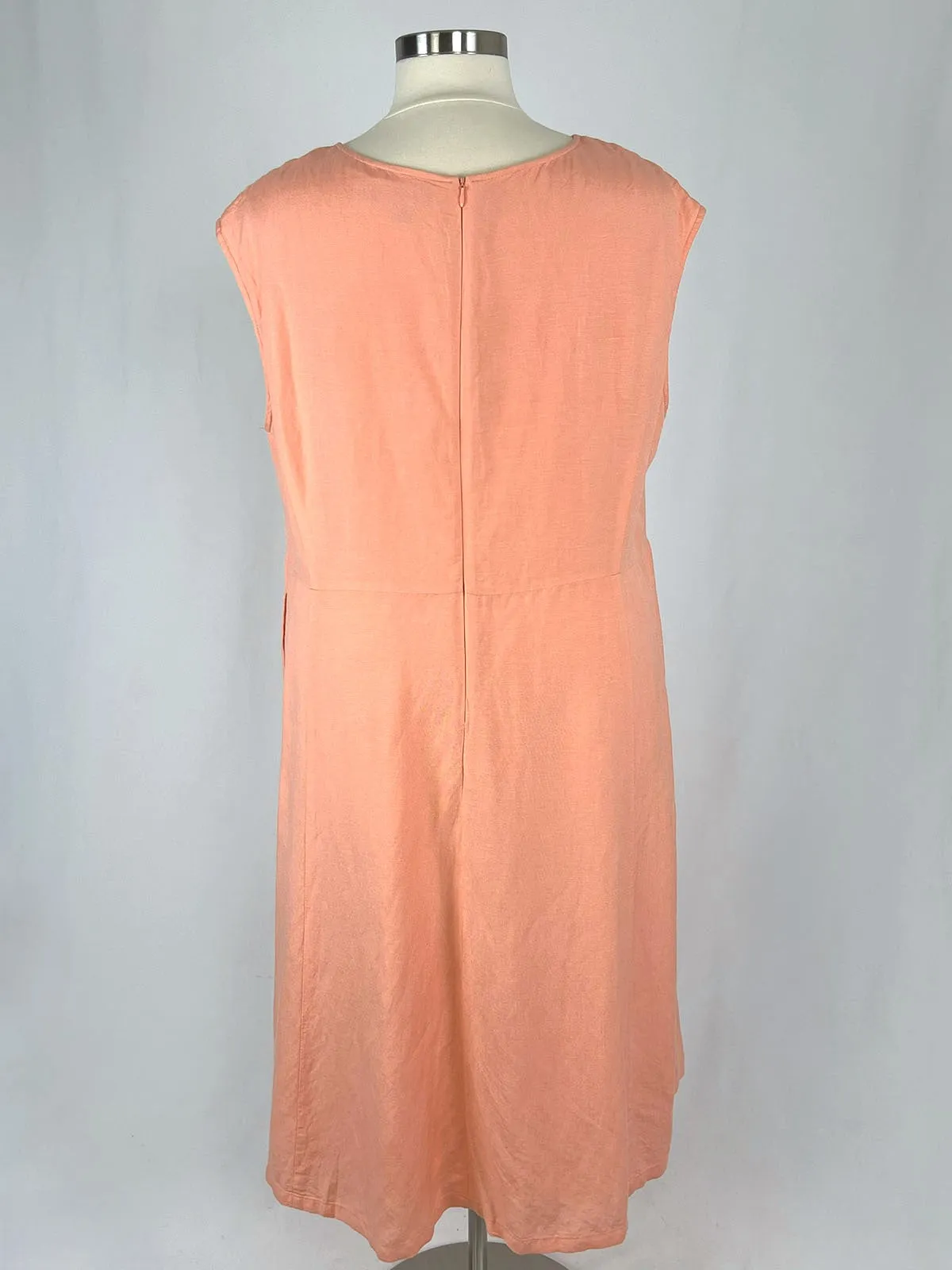 Jessica London Größe 24W Pfirsichfarbenes Leinenkleid